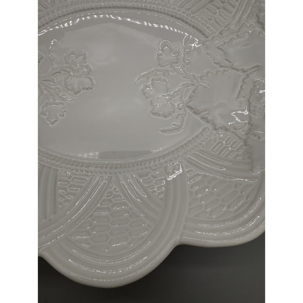 Vintage‎ Italian Ceramic Serving Platter Made in Neuwirth Italy Floral Design - Picture 9 of 11